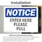 Signmission Enter Here Please Pull OSHA Notice Sign, Vinyl Decal, 10in W x 7in L, 2PK OS-2PACK-NS-D-710-L-12071 - alternate 3
